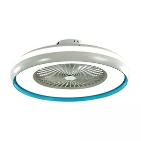 LED Stropné svietidlo s ventilátorom LED/45W/230V 3000/4000/6500K modrá