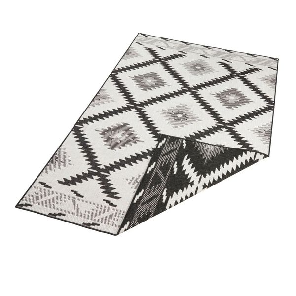 Čierno-krémový vonkajší koberec NORTHRUGS Malibu, 230 x 160 cm