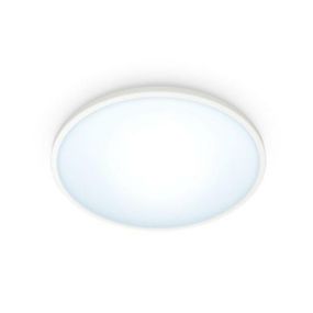 Philips LED Stropní přisazené svítidlo WiZ Superslim 8719514338012 16W 1500lm 2700-6500K IP20 29,2cm bílé, stmívatelné
