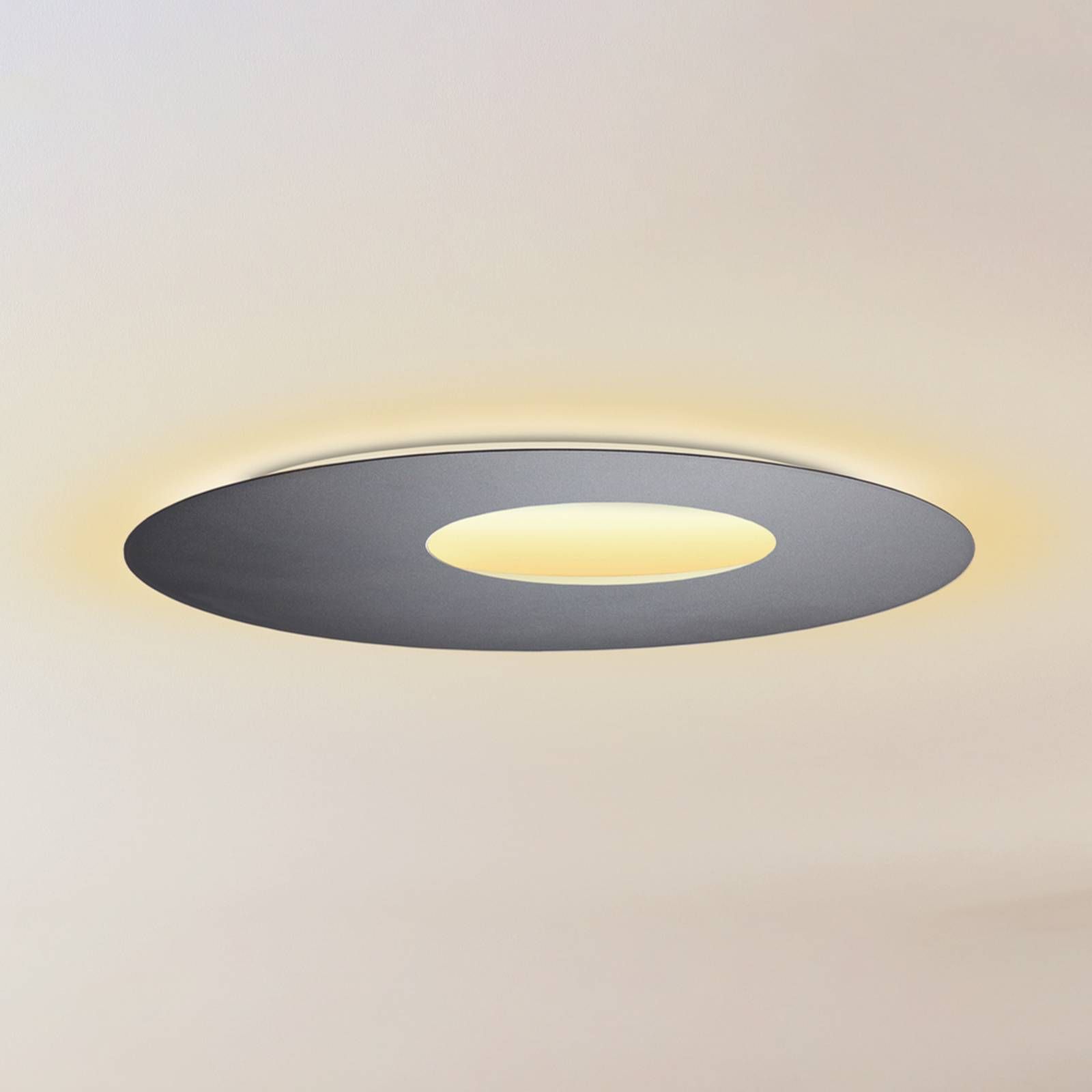 Escale Blade Open nástenné LED antracit Ø 59 cm, Obývacia izba / jedáleň, hliník, 50W