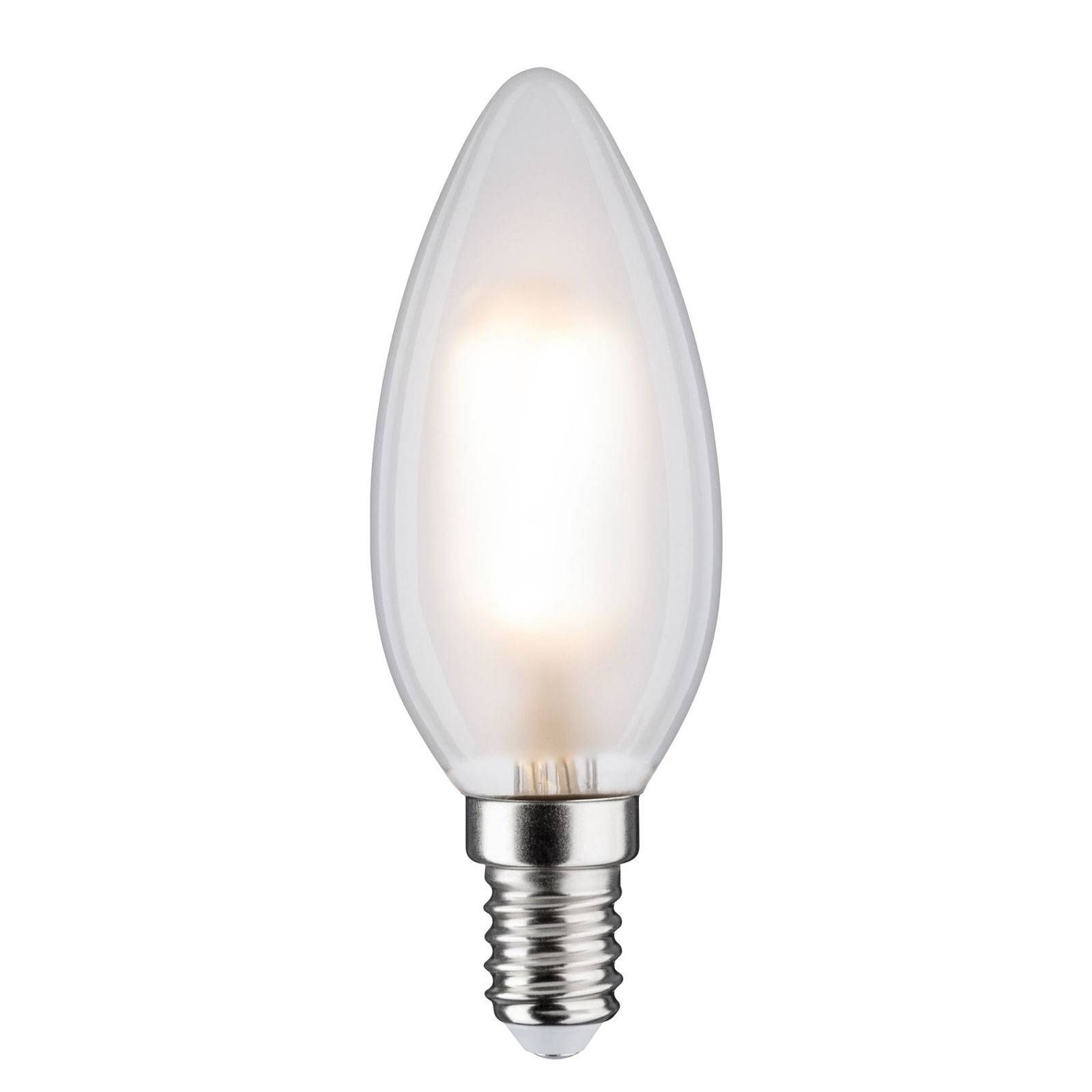 Paulmann LED sviečková žiarovka E14 5W 2.700K matná, sklo, E14, 5W, Energialuokka: F, P: 9.8 cm