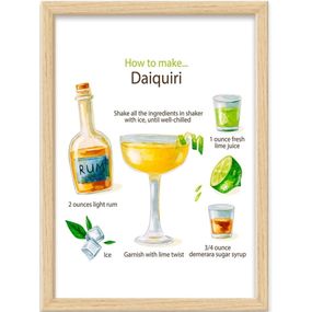 Plagát v ráme 40x55 cm Daiquiri – Wallity