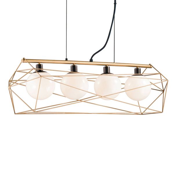Eco-Light Závesná lampa Abraxas 4-plameňová, Obývacia izba / jedáleň, kov, E27, 60W, P: 106 cm, L: 29.5 cm, K: 28cm