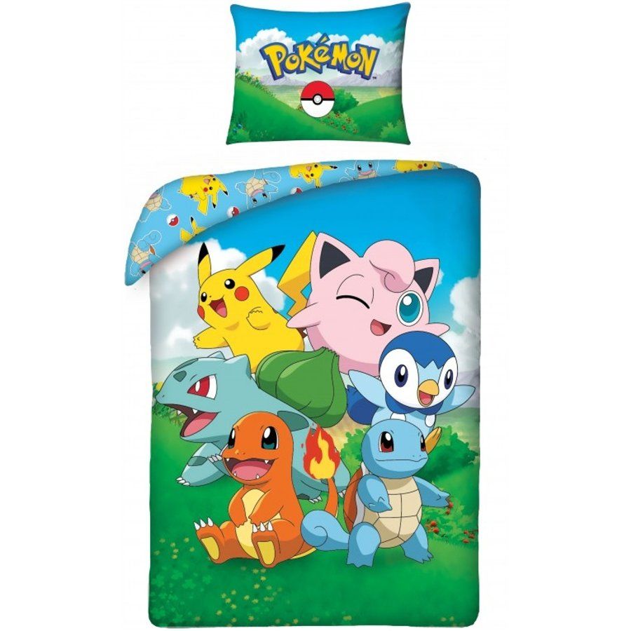 Halantex · Bavlnené posteľné obliečky Pokémoni - motív Best team - 100% bavlna - 70 x 90 cm + 140 x 200 cm