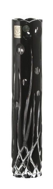 Krištáľová váza Heyday, farba čierna, výška 230 mm