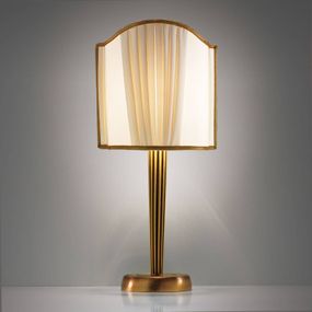 Cremasco Stolná lampa Belle Epoque, 20 cm vysoká, Obývacia izba / jedáleň, látka, kov, E14, 60W, L: 20 cm, K: 45cm