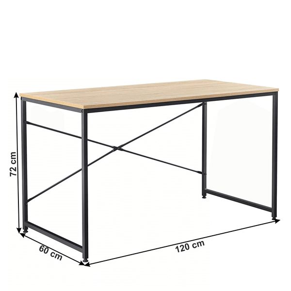 Písací stôl Mellora - dub / čierna