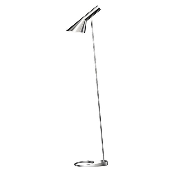 Louis Poulsen AJ – stojaca lampa, čierna, Obývacia izba / jedáleň, oceľ, zinkový tlakový odliatok, E27, 20W, L: 17.8 cm, K: 130cm
