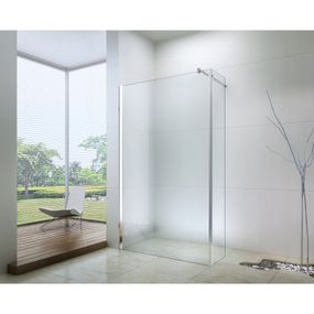 Kúpeľňová pevná zástena maxmax WALK-IN PLUS 90 + 30 cm - chrómová