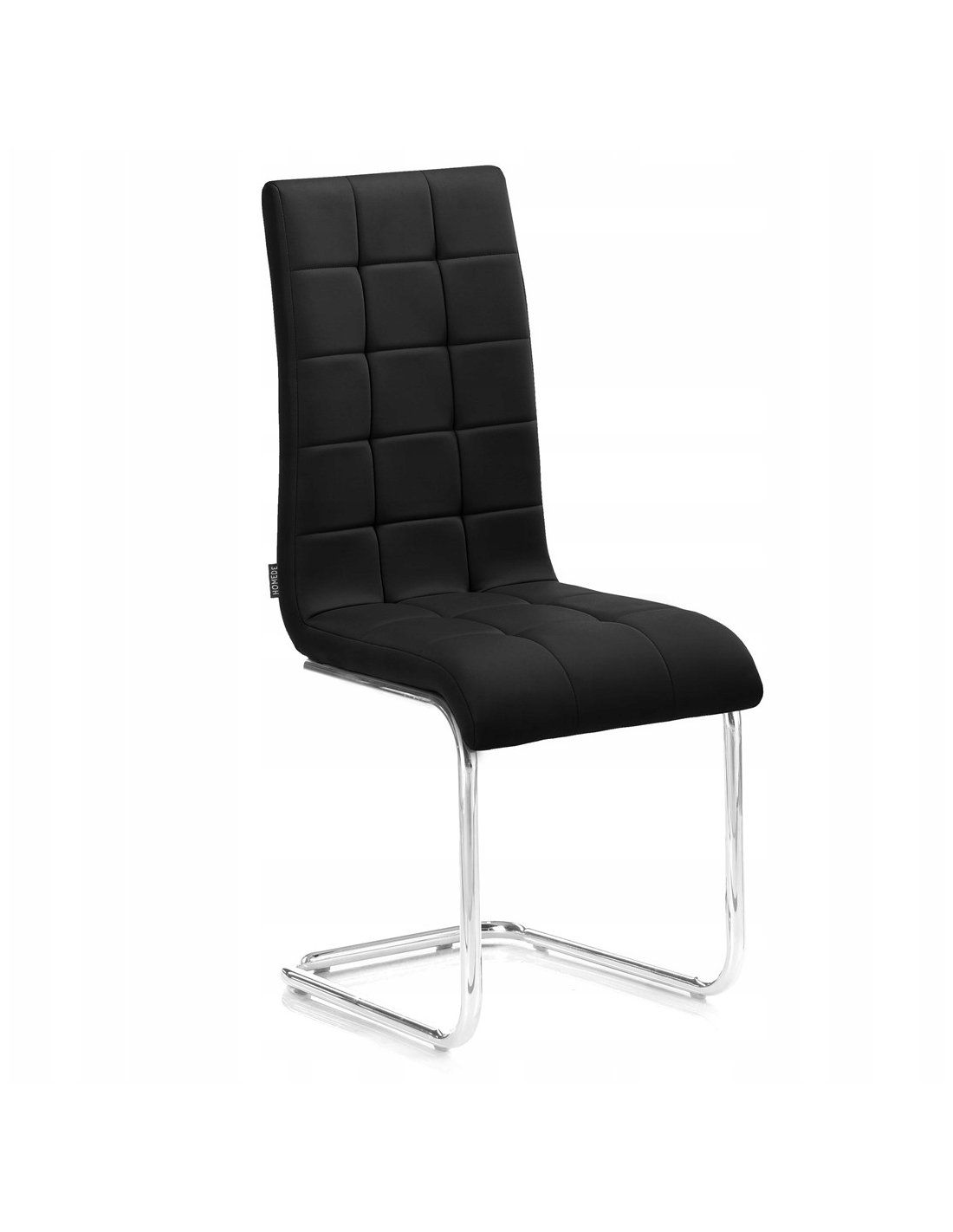 HOMEDE ALCANDER jedálenská kožená stolička - čierna farba