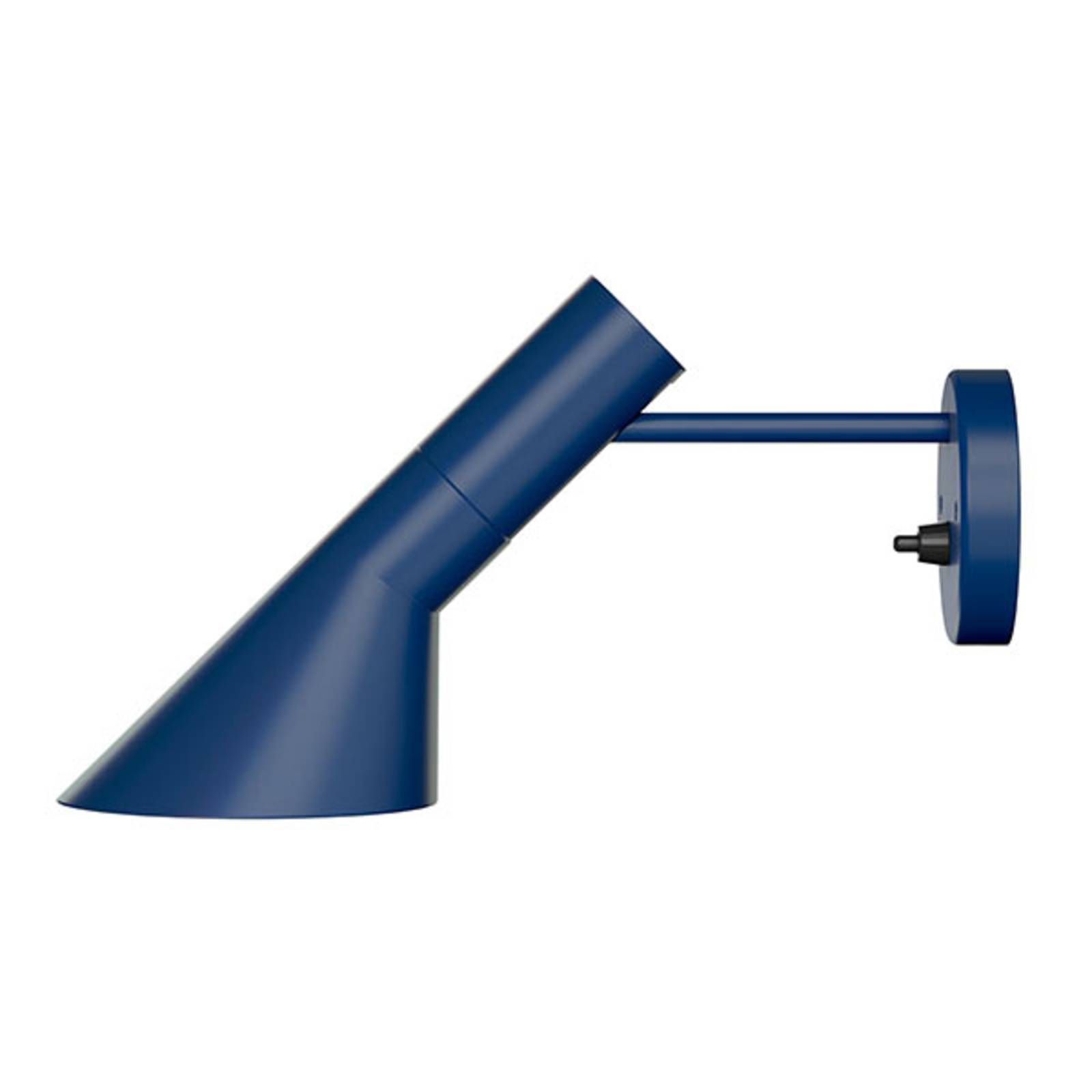 Louis Poulsen AJ - nástenná lampa, polnočná modrá, Obývacia izba / jedáleň, oceľ, E14, 20W, K: 18cm