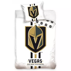 HOKEJOVÉ OBLIEČKY NHL VEGAS GOLDEN KNIGHTS WHITE 140x200/70x90 cm