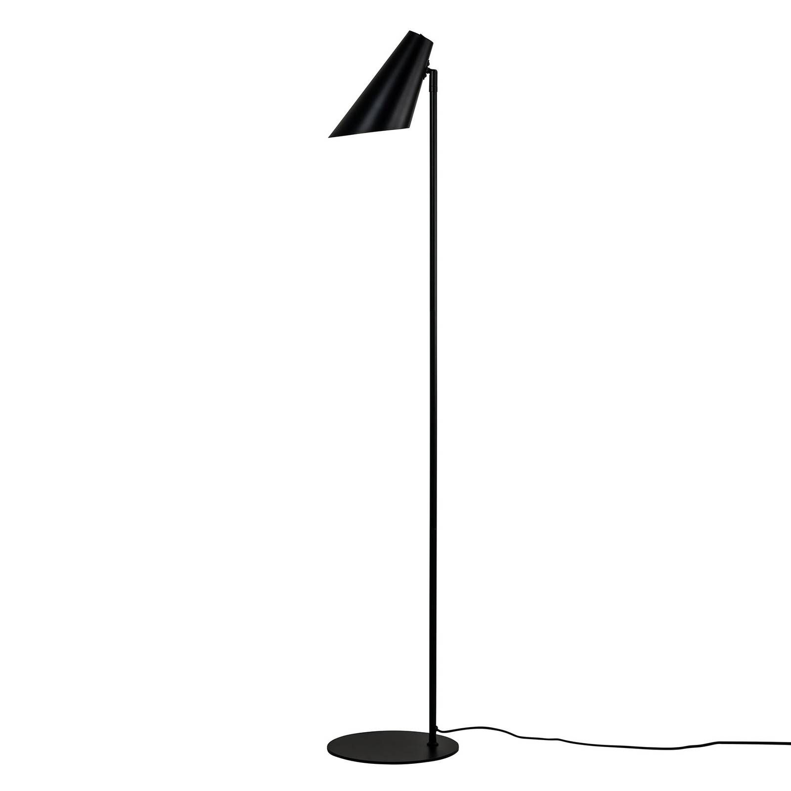 Dyberg Larsen Cale stojaca lampa z kovu, čierna, Obývacia izba / jedáleň, kov, GU10, 35W, K: 135cm