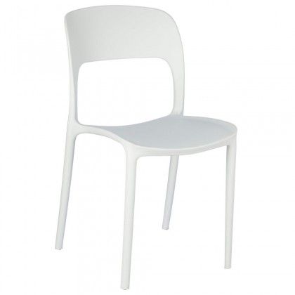 Plastová jedálenská stolička Frankie biela