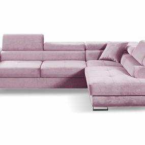 Furniture Sobczak Rohová sedacia súprava Antos - Růžová - Pravá