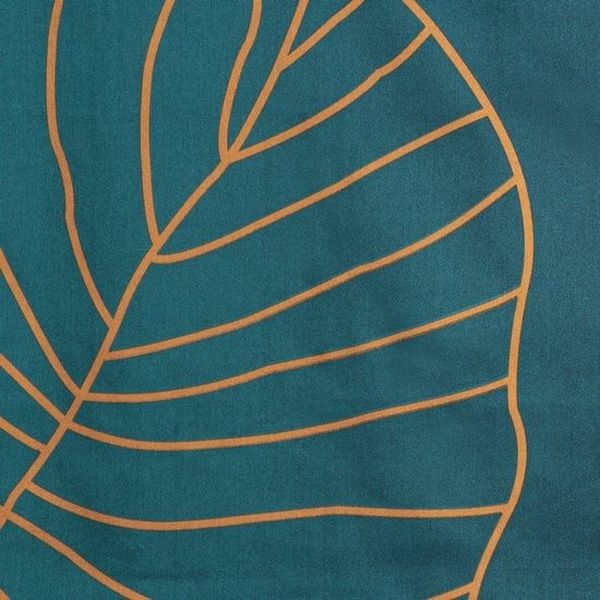 DomTextilu Kvalitné tyrkysovo zelené posteľné obliečky bavlnený satén s motívom botanických listov 3 časti: 1ks 160 cmx200 + 2ks 70x80 Tyrkysová 47661-219633
