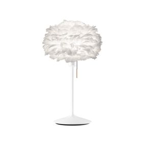 UMAGE Eos mini stolová lampa biela/biela, Obývacia izba / jedáleň, husacie perie, hliník, lepenka, E27, 15W, K: 62cm
