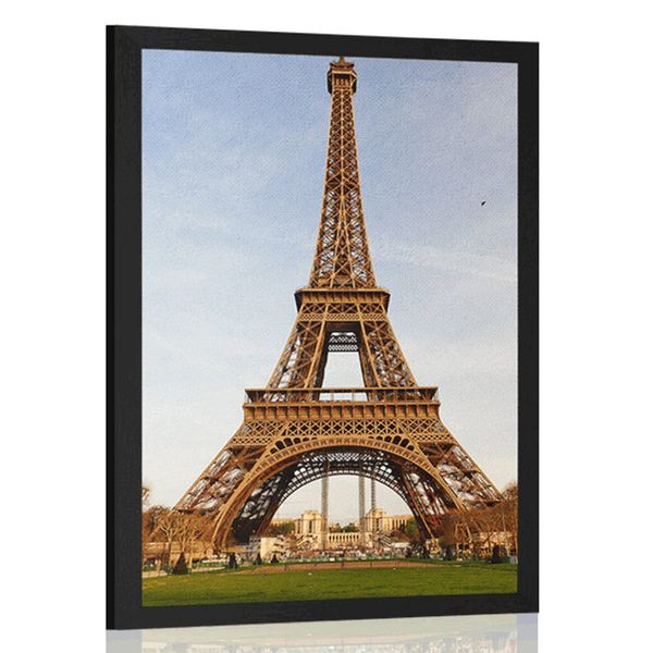 Plagát slávna Eiffelova veža - 20x30 black