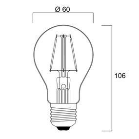 Sylvania ToLEDo retro LED E27 4, 1 W červená, sklo, E27, 4.1W, P: 10.6 cm