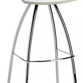SCAB - Vysoká barová stolička DIABLITO - biela/chróm
