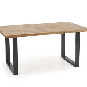 Jedálenský stôl Radus 160 M - dub prírodný / čierna