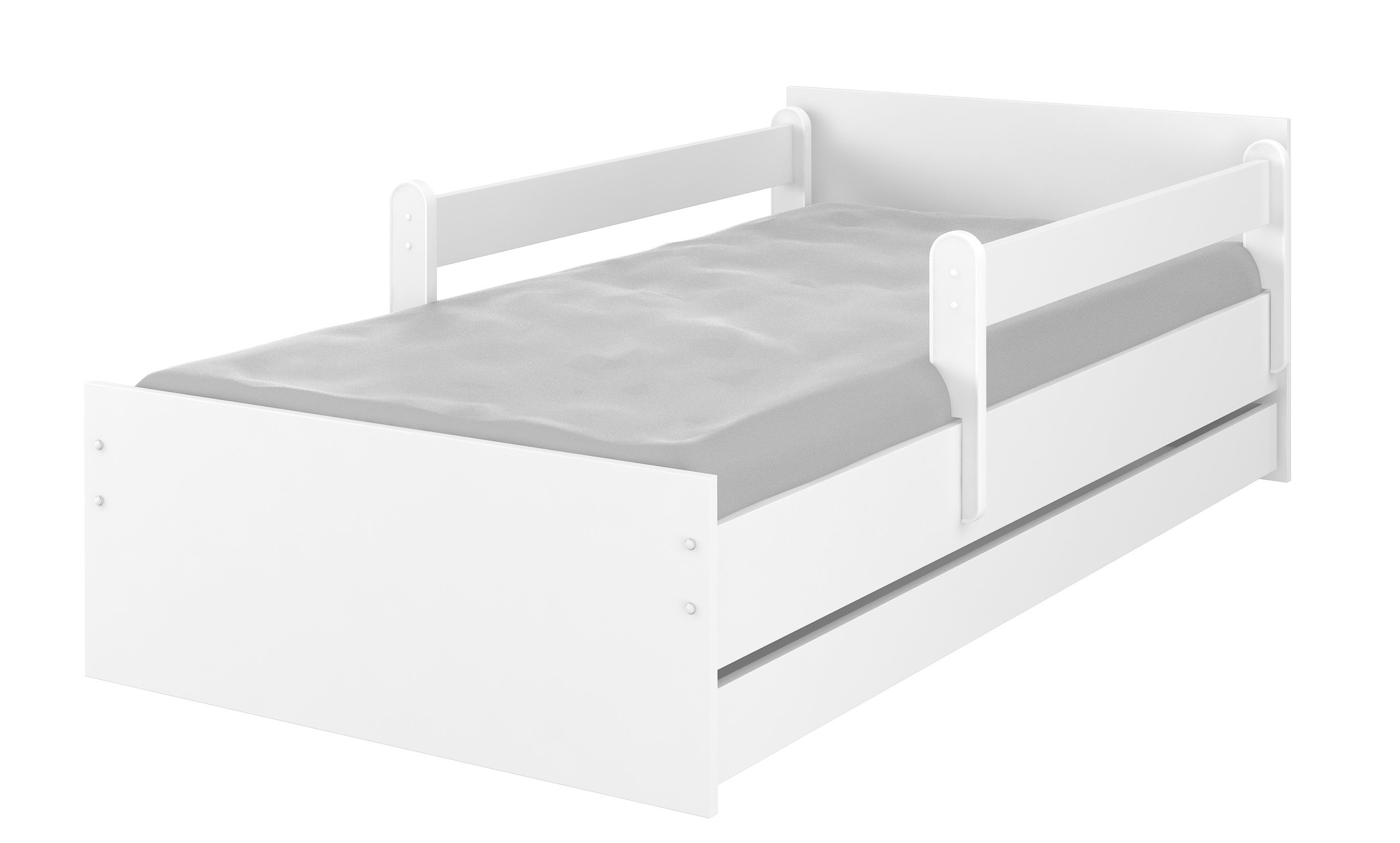Detská posteľ MAX bez motívu 200x90 cm - biela
