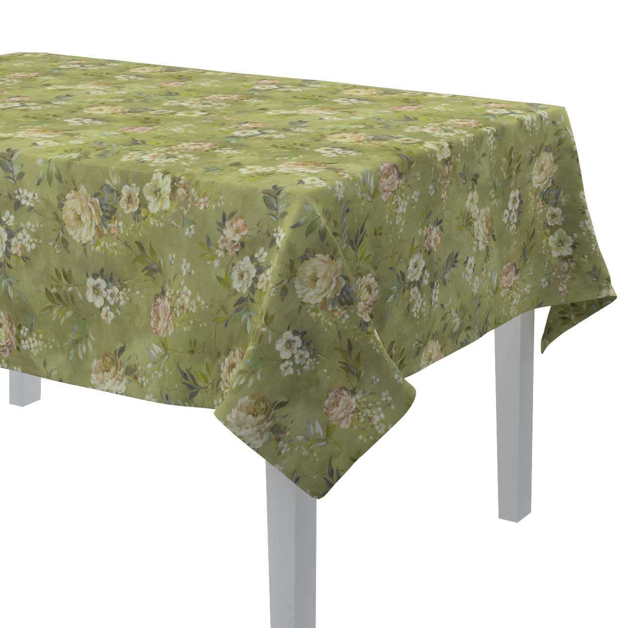 Dekoria Obrus na stôl obdĺžnikový, zelená, 130 × 180 cm, Arte, 144-01