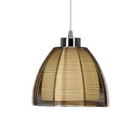 Brilliant Závesná lampa Relax, 1-plameňová 19 cm bronz, Obývacia izba / jedáleň, kov, sklo, E27, 60W