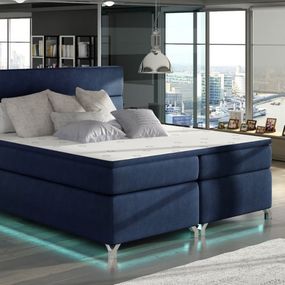 ArtElta Manželská posteľ AMADEO Boxspring s LED osvetlením | 160 x 200 cm Farba: BAO 18 - Ontario 81