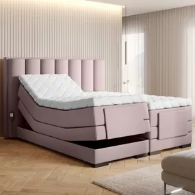 Elektrická polohovacia boxspringová posteľ VERONA Eltap Gojo 101 - svetlo ružová