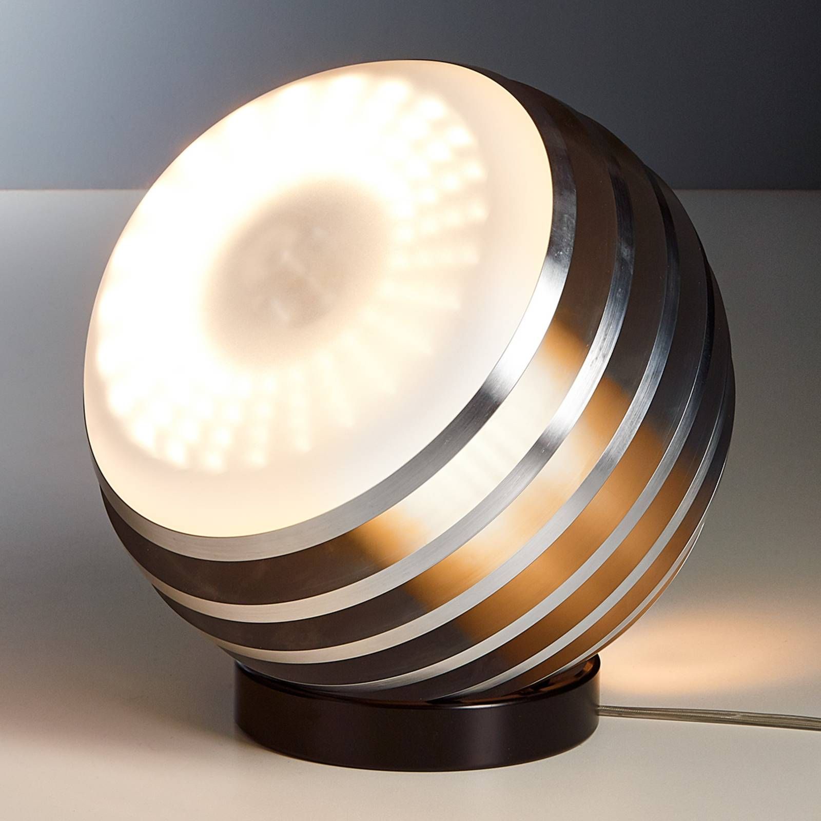 TECNOLUMEN Bulo XL – LED stojaca lampa, hliník, Obývacia izba / jedáleň, hliník, sklo, akryl, 15.4W, Energialuokka: E