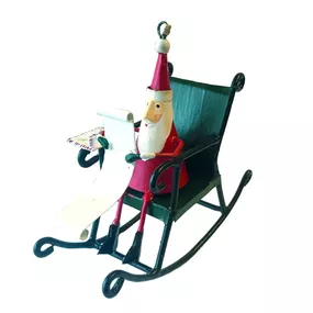 Vianočná závesná ozdoba G-Bork Santa in Rocking Chair