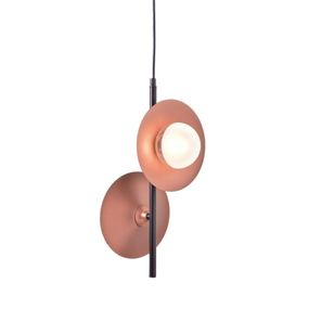 ACA Lighting závěsné svítidlo 2XG9 měď/černý kov + sklo 27X20XH118CM HYDRA HL4302P27BC