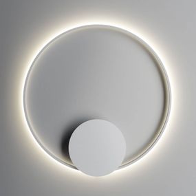 Fabbian Olympic LED svetlo 3 000K Ø 80 cm biela, Obývacia izba / jedáleň, hliník, plast, 48W