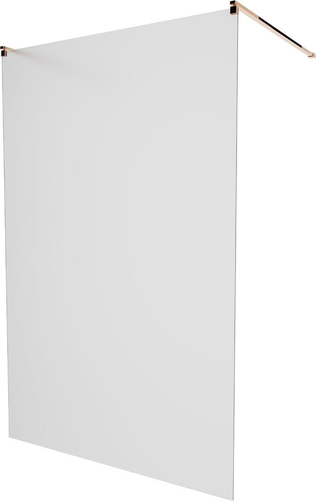 MEXEN/S - KIOTO samostatne stojaca sprchová zástena 120 x 200 cm, matné sklo 8 mm, ružové zlato 800-120-002-60-30