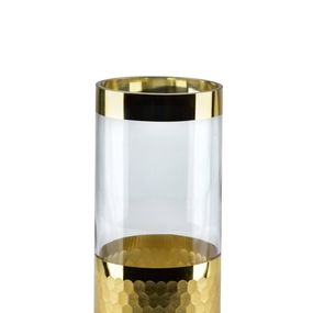 Sklenená váza Serenite 19,5 cm číra/zlatá