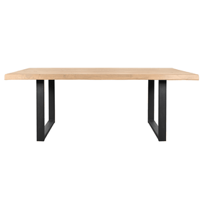 Sconto Jedálenský stôl AMAYA UN dub/kov, šírka 200 cm, prírodná hrana