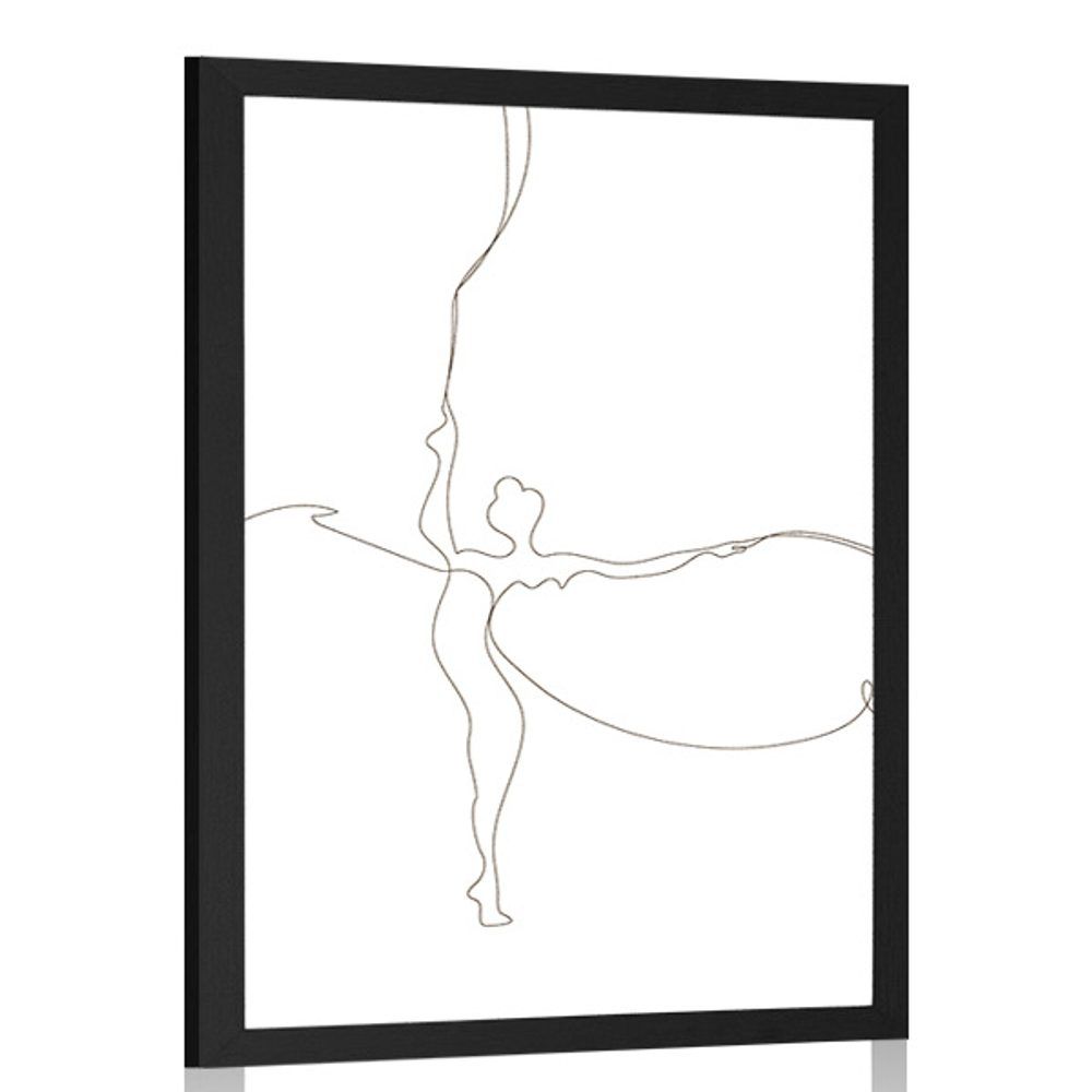 Plagát elegancia baletky - 40x60 black