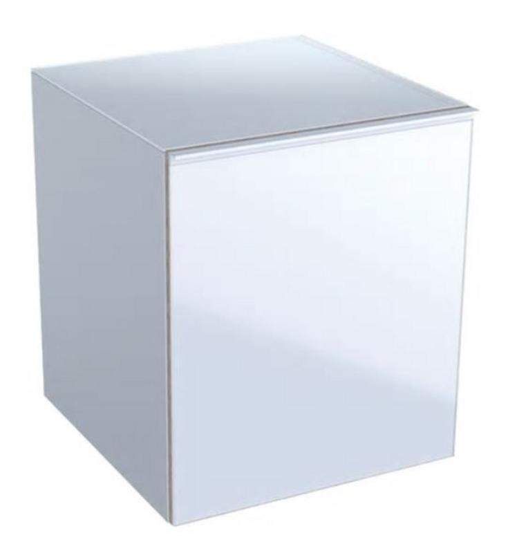 Geberit Acanto - Bočná skrinka 450x520 mm so zásuvkou, lesklá biela 500.618.01.2