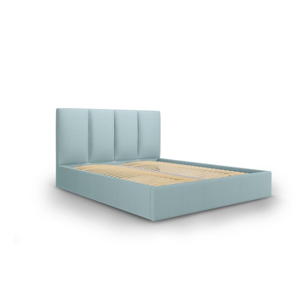 Svetlomodrá dvojlôžková posteľ Mazzini Beds Juniper, 160 x 200 cm
