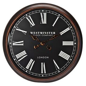 SEGNALE Hodiny nástěnné WESTMINSTER 76 cm černá KO-KL5000220