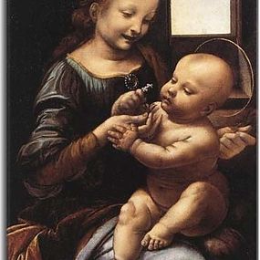 Reprodukcie Leonardo da Vinci - Madonna with a Flower zs17008