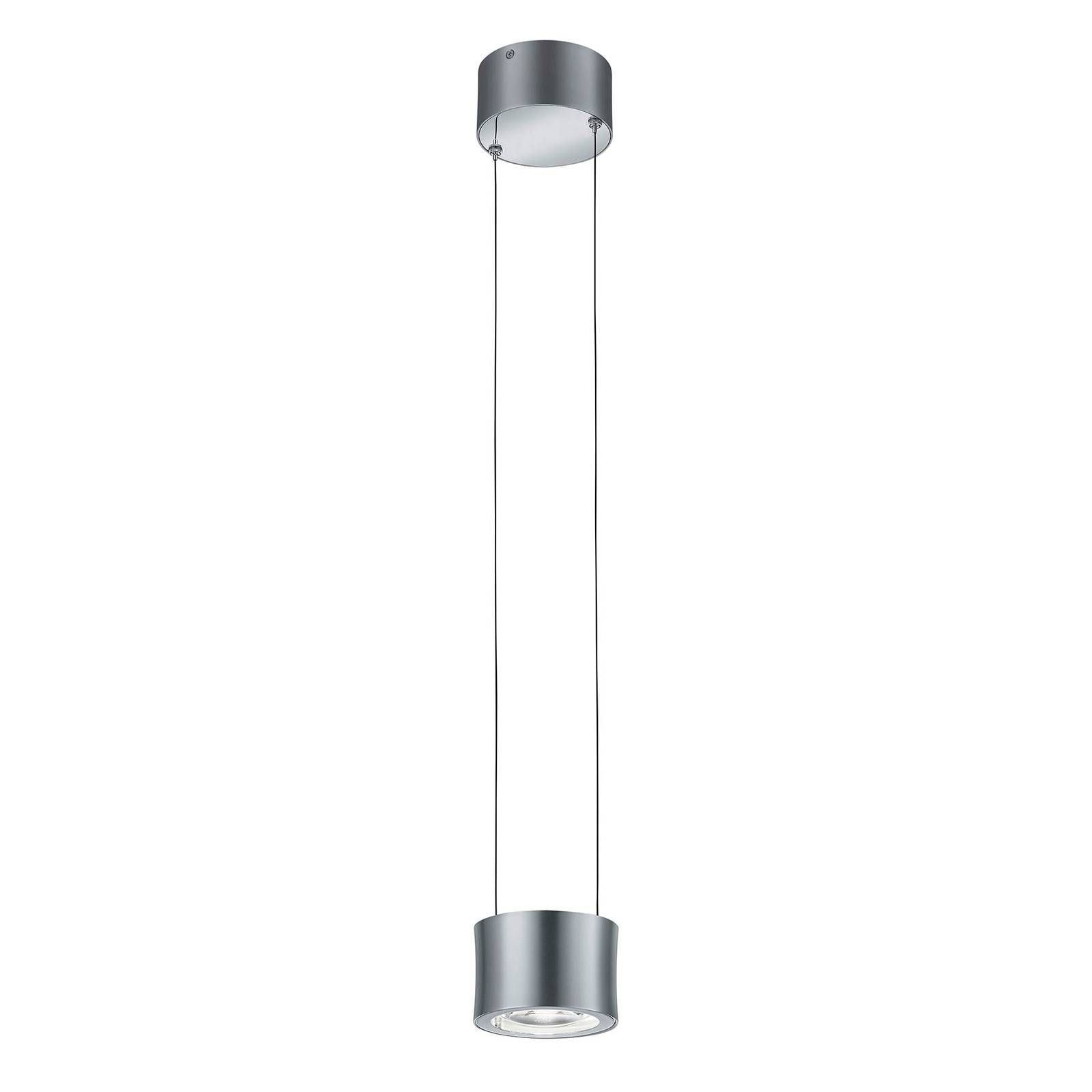 BANKAMP Impulse LED závesné svietidlo 1-pl. nikel, Obývacia izba / jedáleň, hliník, železo, sklo, 6.4W