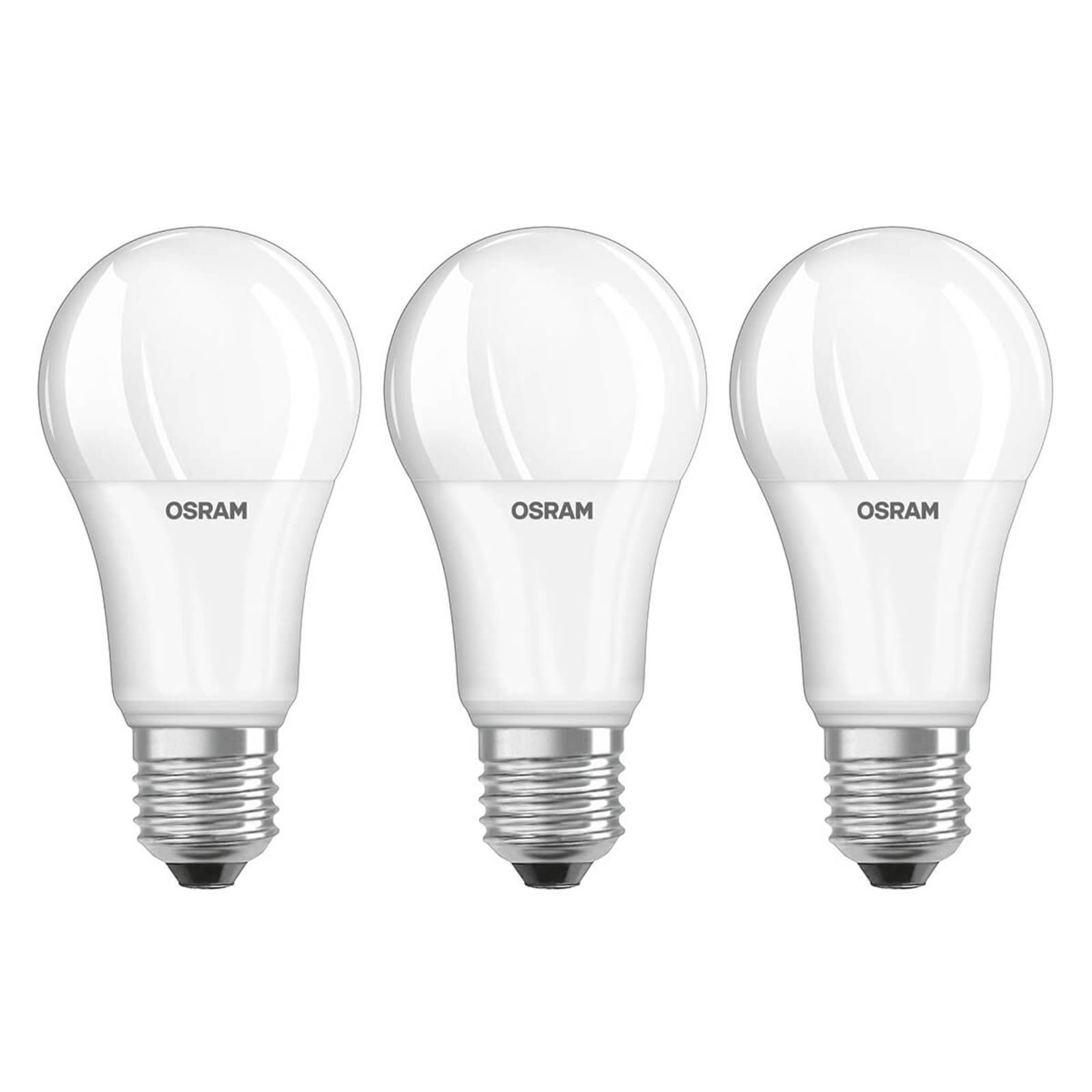 OSRAM LED žiarovka E27 13W univerzálna biela súprava 3ks, E27, 14W, Energialuokka: F, P: 11.8 cm