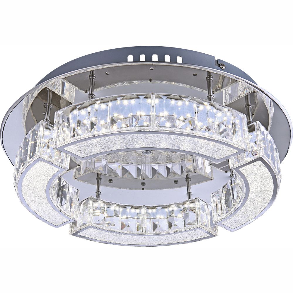Stropné/nástenné svietidlo LED Silurus 49220-20 (chróm + priehľadná)