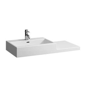 Laufen Living - Umývadlo do nábytku, 1000 mm x 460 mm, biela – 1 otvor na batériu, stredový H8184320001041