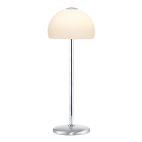 BANKAMP Meisterwerke stolná lampa nikel výška 43cm, Obývacia izba / jedáleň, hliník, sklo, 7W, K: 43cm