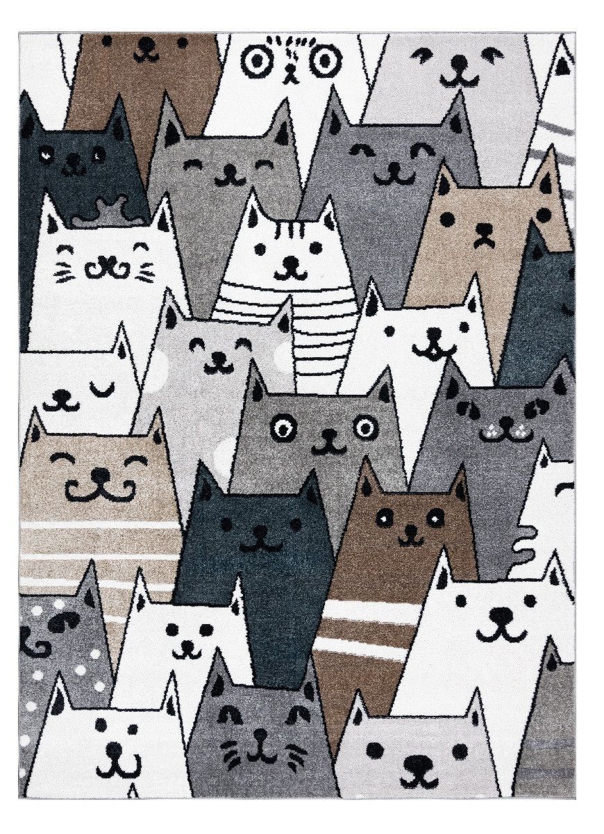 Dywany Łuszczów Detský kusový koberec Fun Gatti Cats multi - 140x190 cm