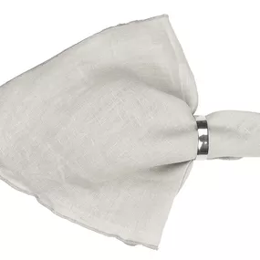 Broste Copenhagen ľanový obrúsok GRACIE biely 45x45 cm