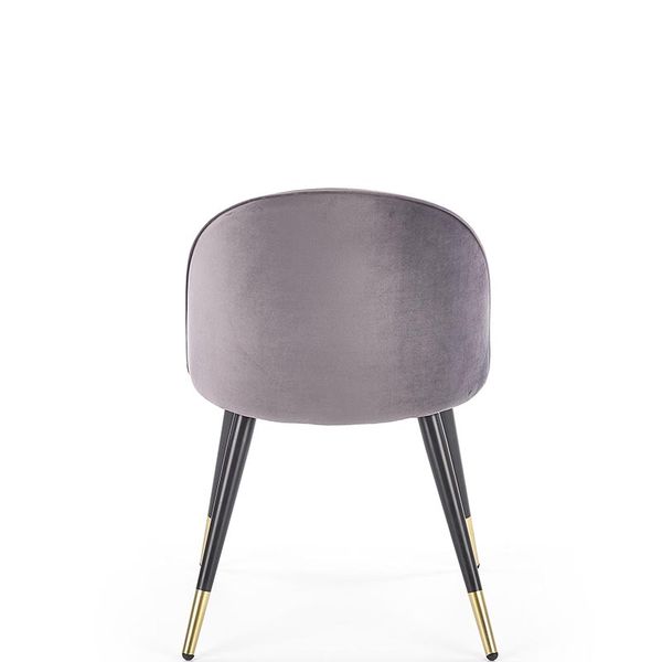 Jedálenská stolička K315 - tmavosivá / čierna / zlatá